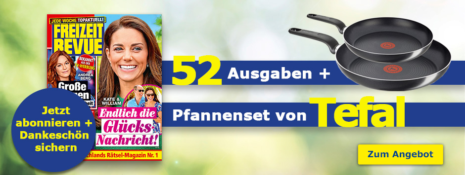 FREIZEIT REVUE - 52 Ausgaben + Pfannenset