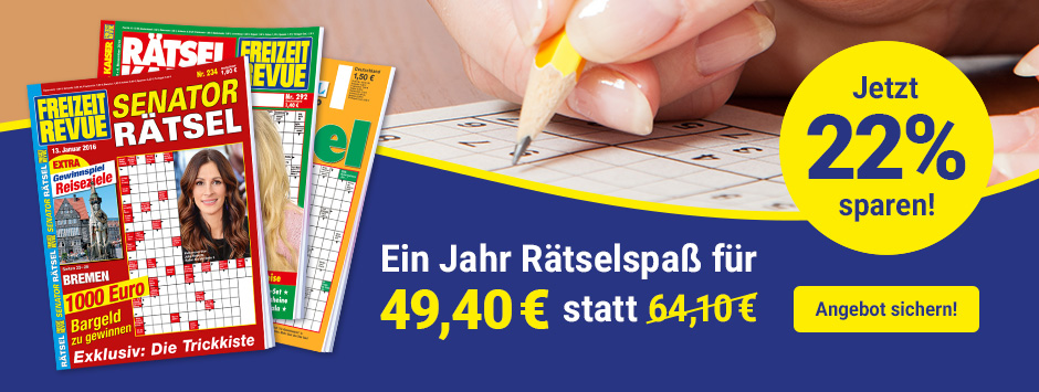 FREIZEIT REVUE - Ein Jahr Rätselspaß